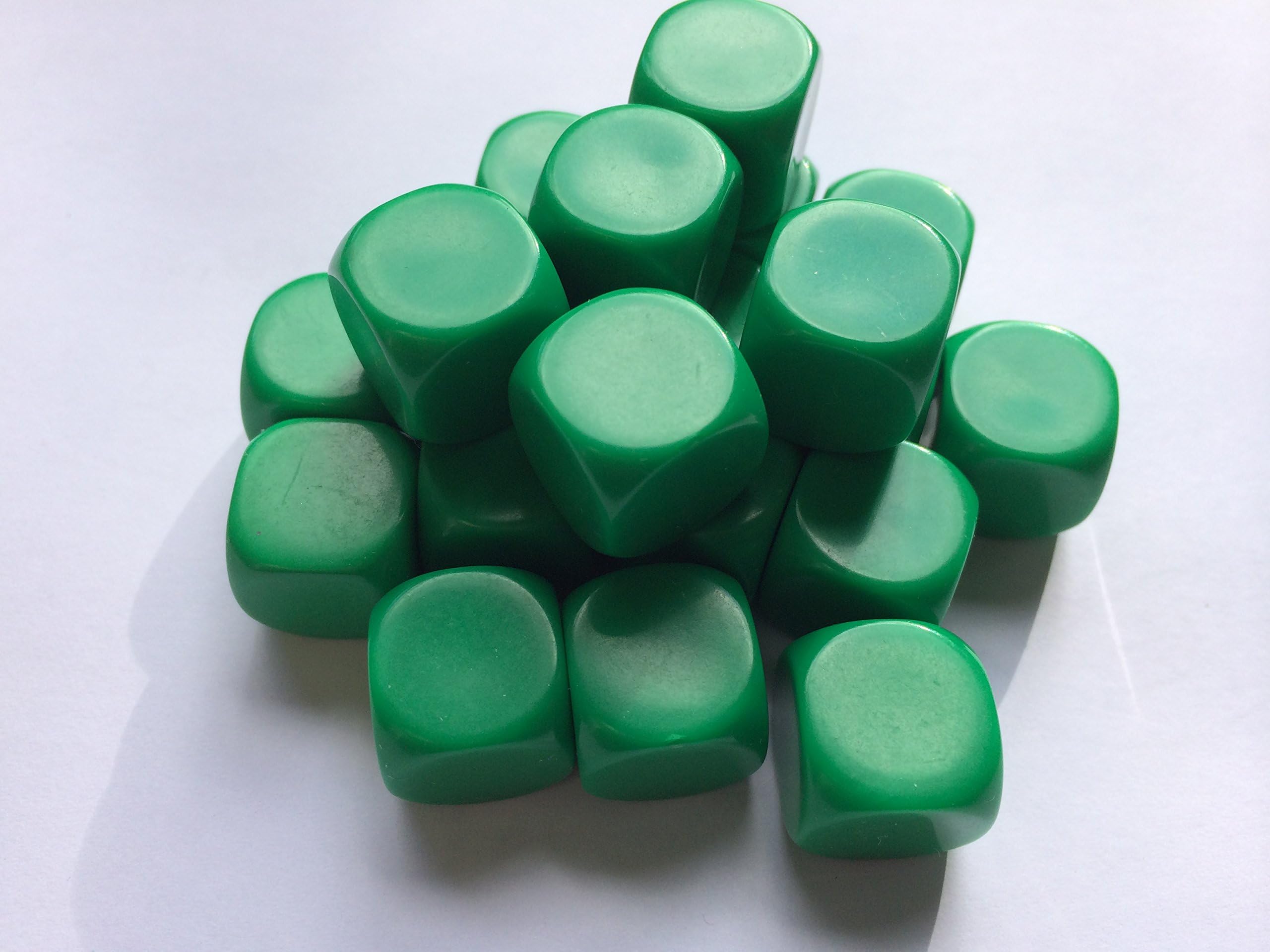 Blank Dice pack of 20 Re-writeable Green