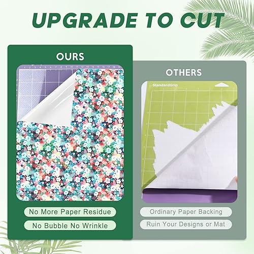 Miniatura 4 de Tintnut Vinilo permanente 8 hojas de 12 x 10 pulgadas, hojas de vinilo adhesivas permanentes de camuflaje, patrón militar, vinilo impermeable