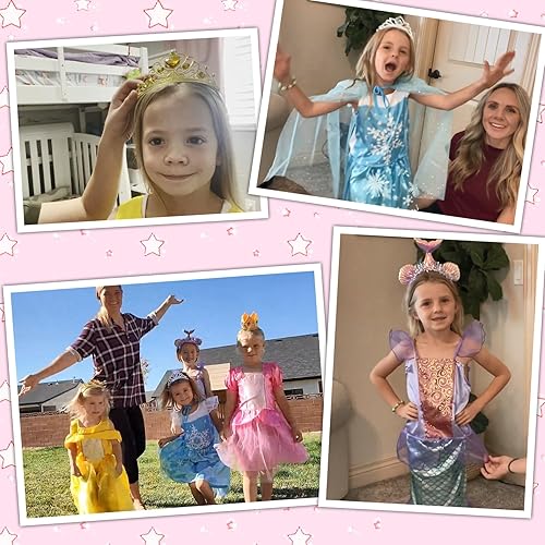 Miniatura 2 de Vestidos de princesa para niñas, disfraz de princesa para niñas de 3, 4, 5, 6, 7, 8, ropa de vestir para 3t-4t, 5t-6t, regalo de Halloween, Navidad,