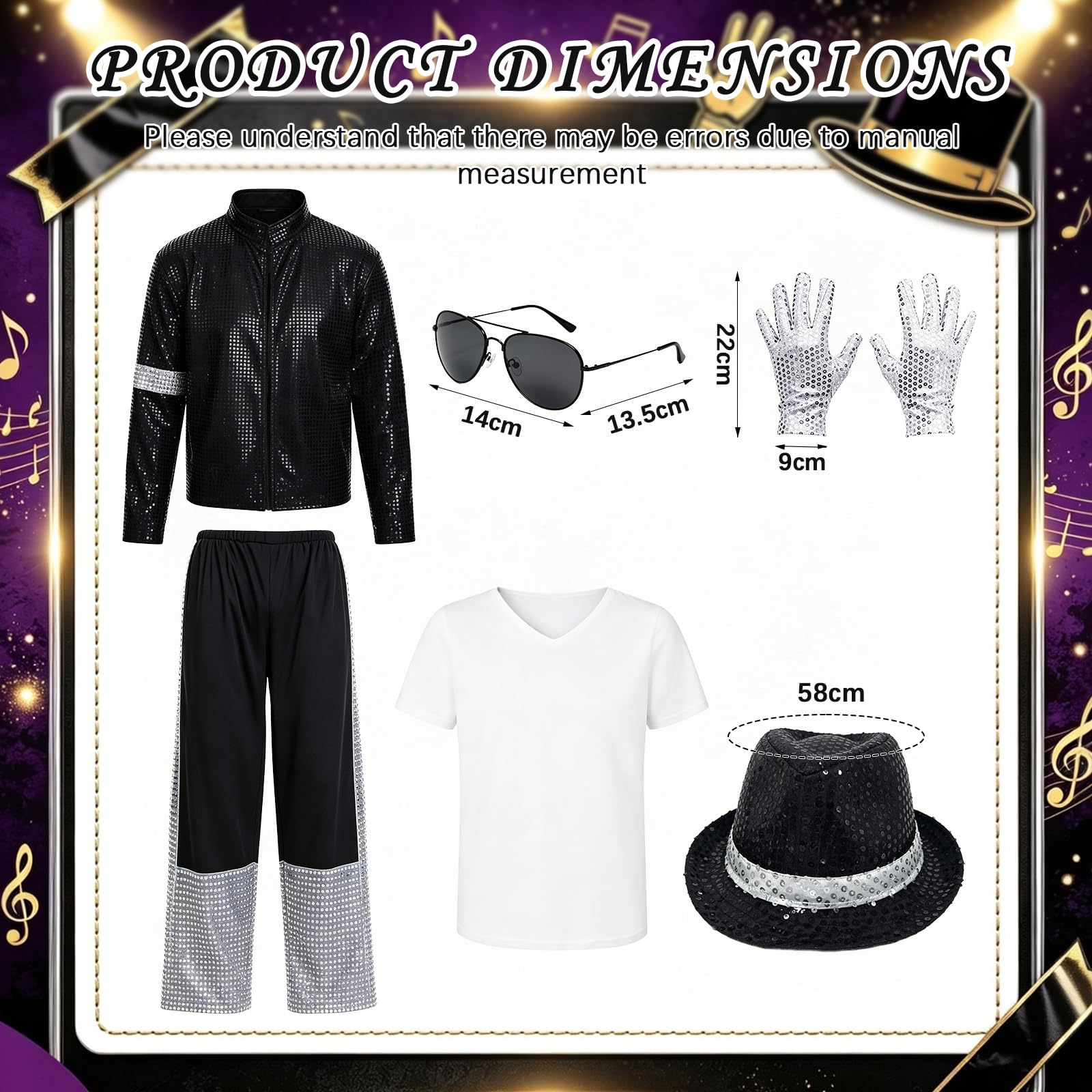 re del pop musicista costume adulti, pop star costume