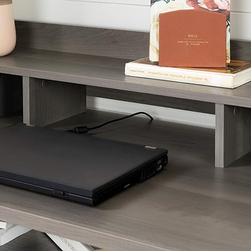 Miniatura 6 de South Shore Versa - Escritorio para computadora con gabinete, arce gris