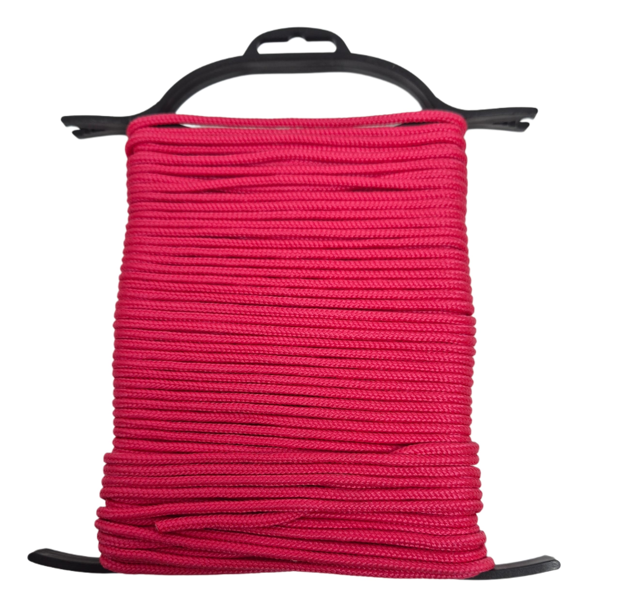 ESW LEISURE Guyline Rope For Tents Awning Camping Strong Lightweight Paracord Guy Ropes Guy Lines Fishing Outdoor Umbrella Bivvy Caravan Gazebo Tarp Windbreak Cord Line (Dark Pink, 25 Metres)