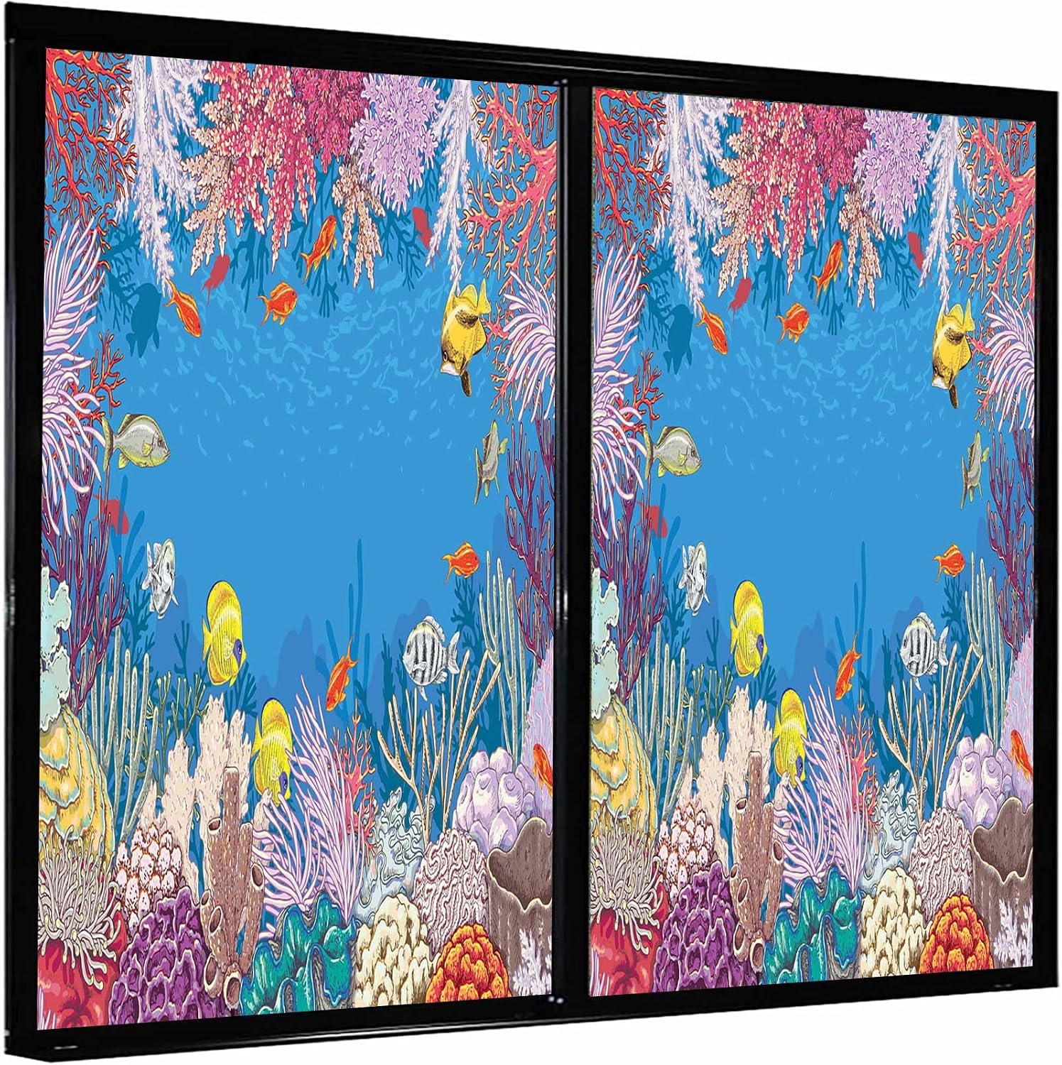 Amazon.com: Underwater Scenery Door Film Privacy for Glass, Beautiful ...