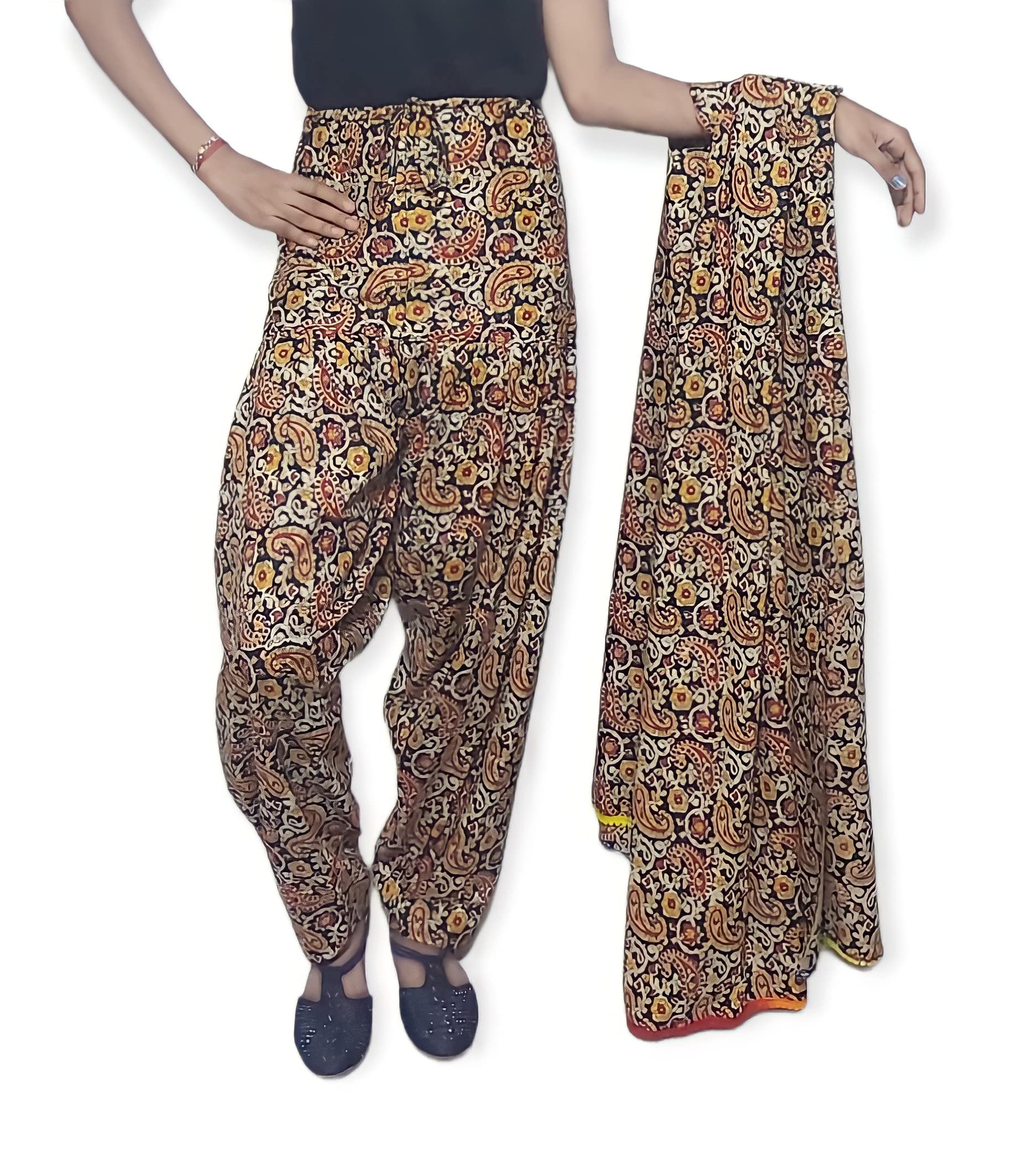 Women's pure Cotton Printed Patiala pant and Dupatta Set-picture-45