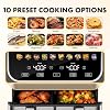 Freidora de Aire de 2 Canastas 9.5 QT, 10 en 1 Freidoras Duales con Plato Crujiente de Cerámica, Temperatura Amplia 80-450°F, Modo de Cocción Inteligente con Match y Sync Cook, Recordatorio de Agitar, Asa, Descongela, Hornea, Negro 5