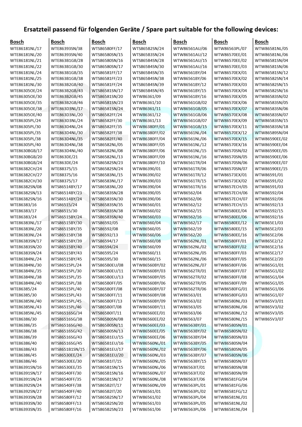 DL-pro Türgriff silber für Bosch 644363 00644363 Griff für Waschmaschine Waschtrockner Trockner Wäschetrockner