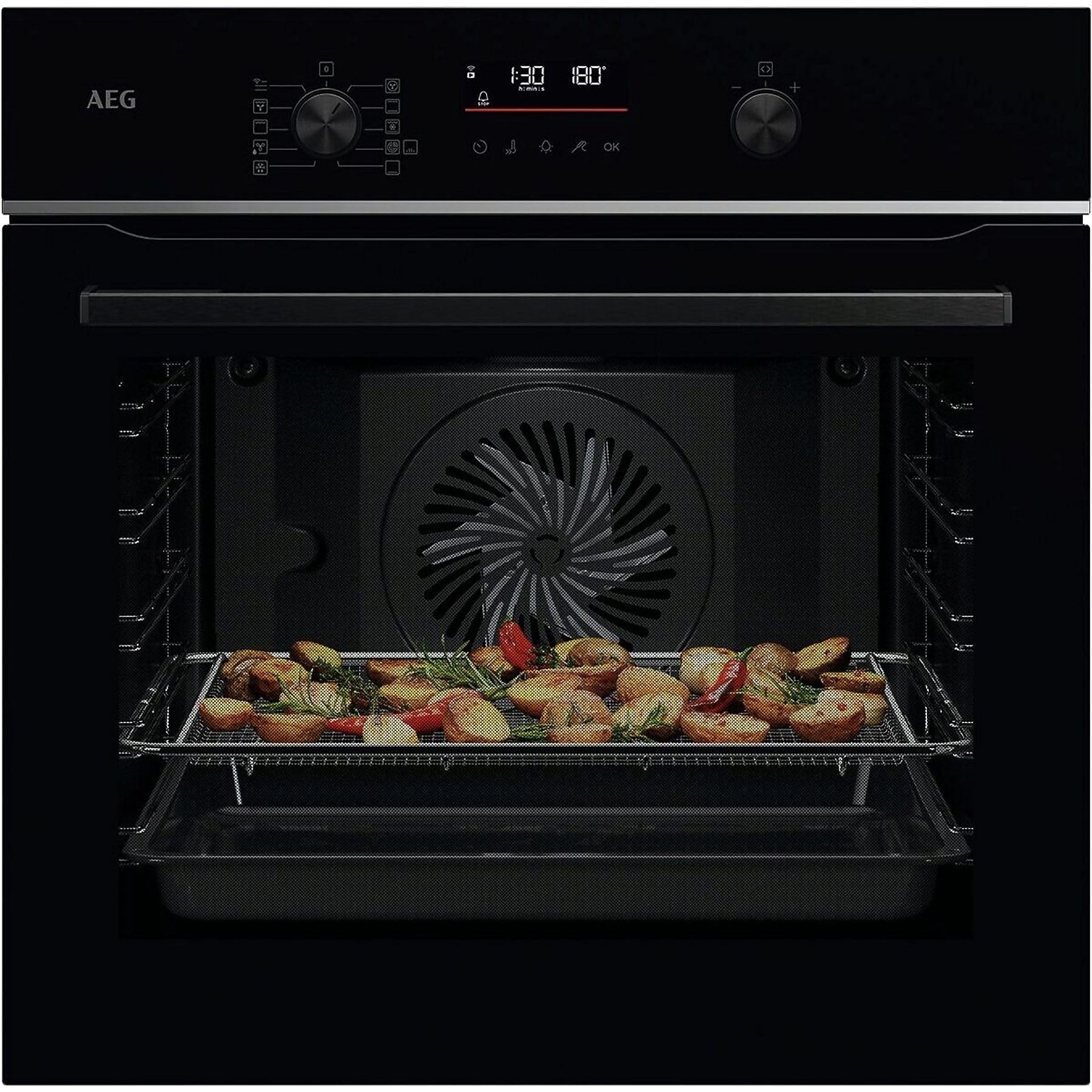 AEG Einbaubackofen 6000 SenseCook – Schwarz, TS6PB51ZAB