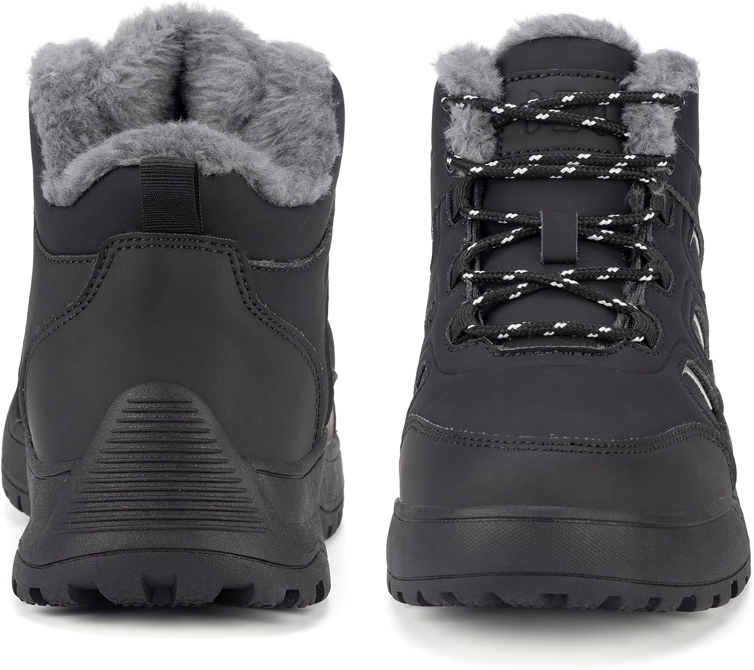 Moodeng Womens Snow Boots Arch Support Water Resistant Winter Boots Anti-Slip Hiking Booties Outdoor Trekking Shoes