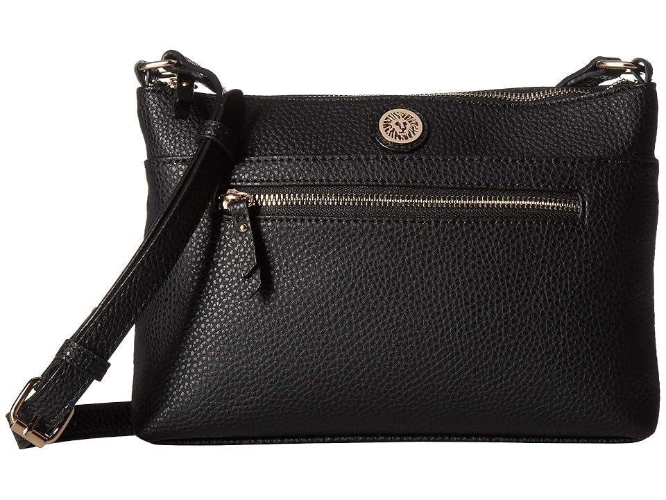 

Anne Klein Top Zip Crossbody (Black 1) Handbags