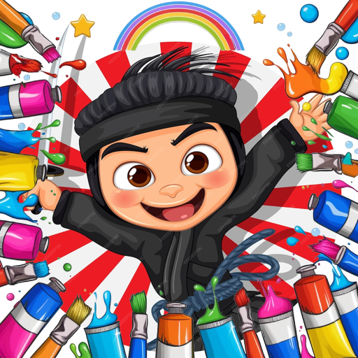 Ninja Kidz Coloring Book: Action Drawing & Adventure Art