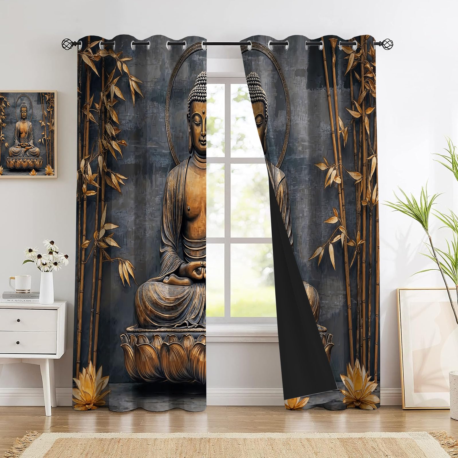 Rideaux isolation thermique contre la chaleur et les reflets du salon