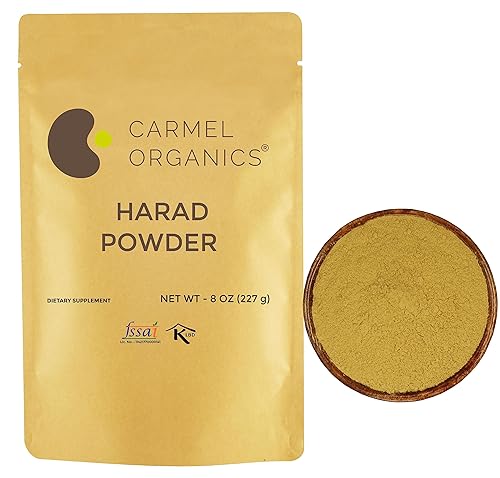 CARMEL ORGANICS HaradHaritaki - Polvo de fruta de 8 onzas o 0.5 libras8.01 oz (paquete de 1) Natural Sin conservantes añadidos Sin OMG