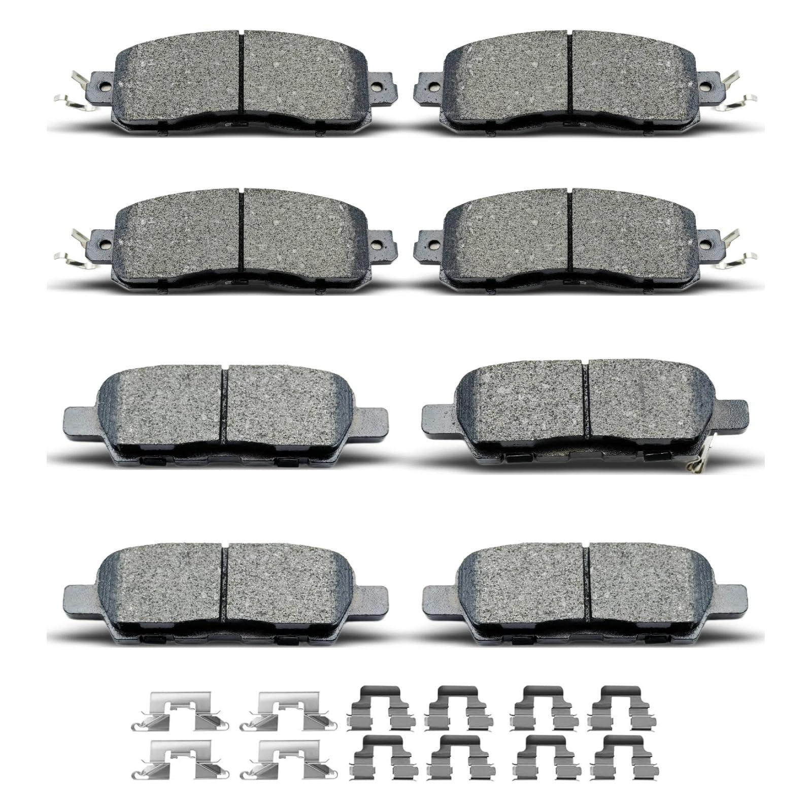 evkingauto D1415/D1650 8pc Ceramic Brake Pads