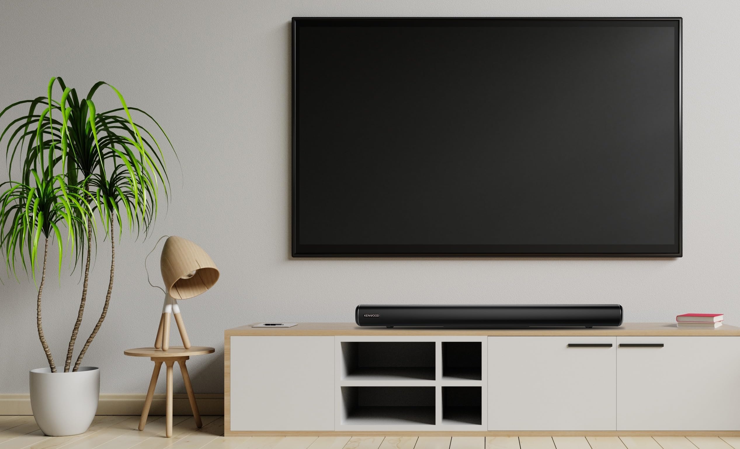 Kenwood LS-600BT Soundbar con 60 W RMS di potenza di uscita, display LED bianco, amplificatore DSP integrato, ingresso HDMI (ARC). Colore: nero.
