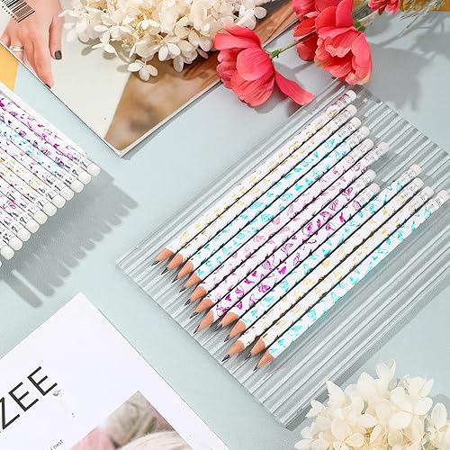 Miniatura 6 de 24 lápices de mariposa personalizados con borradores, bolígrafo de madera novedoso con estampado novedoso, suministros de regreso a clases, para
