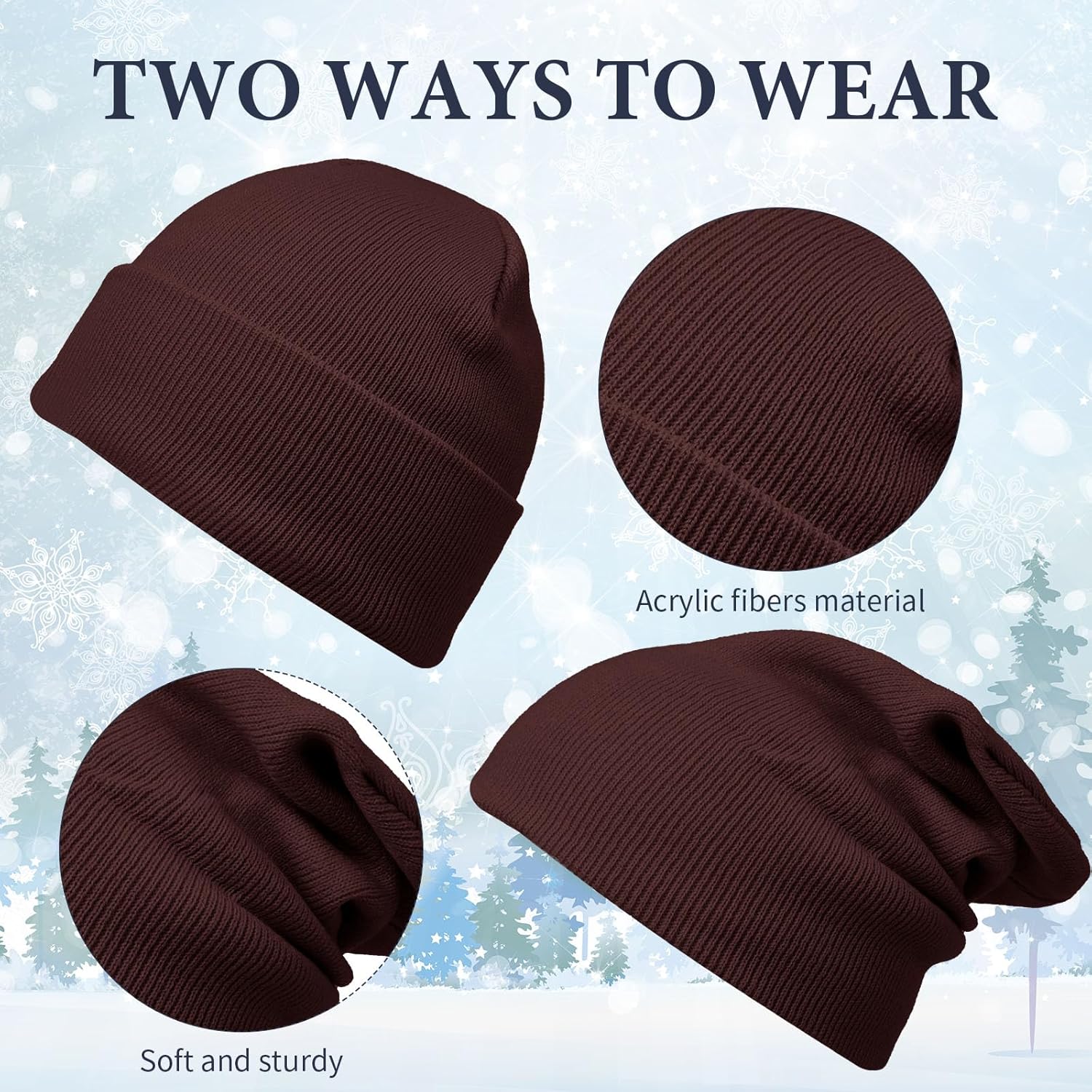 48 Pcs Bulk Winter Knit Beanies Gloves Men Women Warm Beanie Touchscreen Gloves Set Cozy Winter Accessories