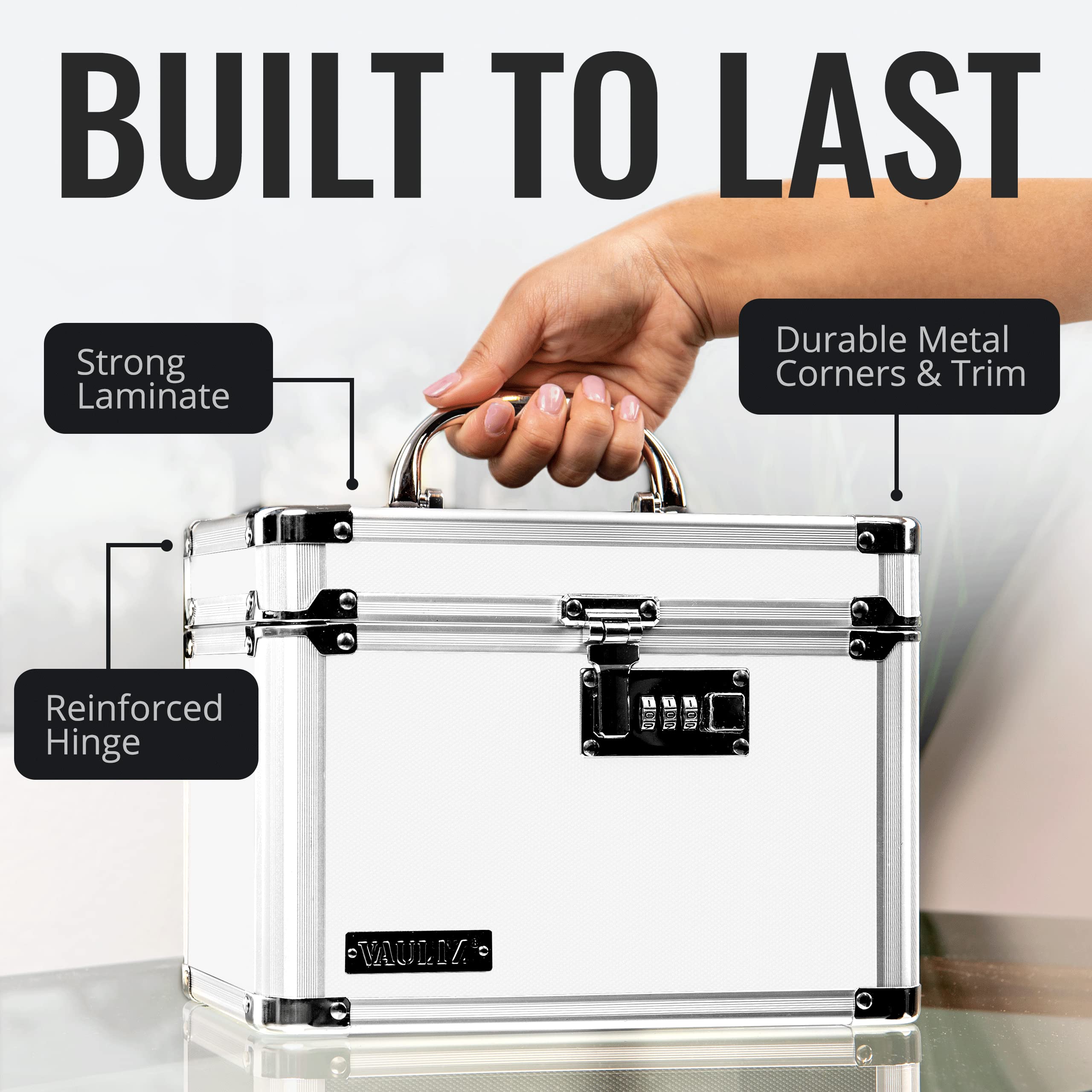 Vaultz Combination Lock Box 7.25 X 10 X 7.75 Inch Safe