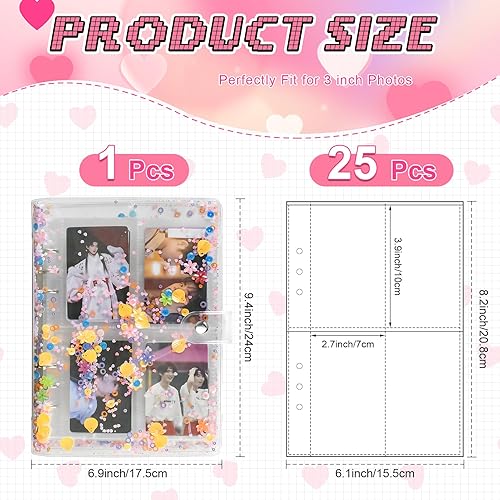 Miniatura 2 de Carpeta para tarjetas fotográficas A5, transparente K-Pop coreano Pop para tarjetas fotográficas, 200 bolsillos, álbum de fotos Instax para Polaroid