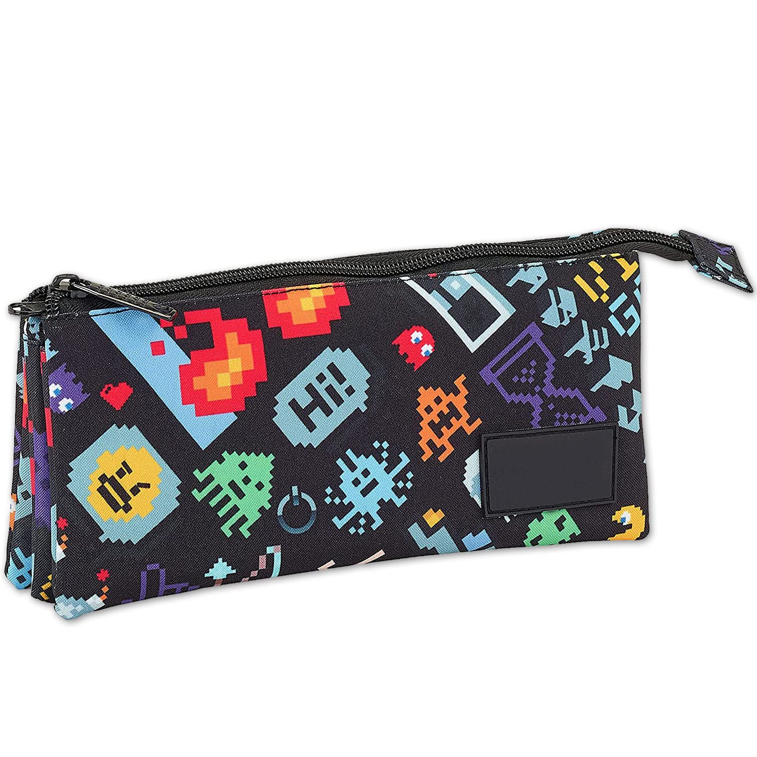 OFITURIA School Pencil Case with 3 Pockets for Organising and Classifying All School Supplies