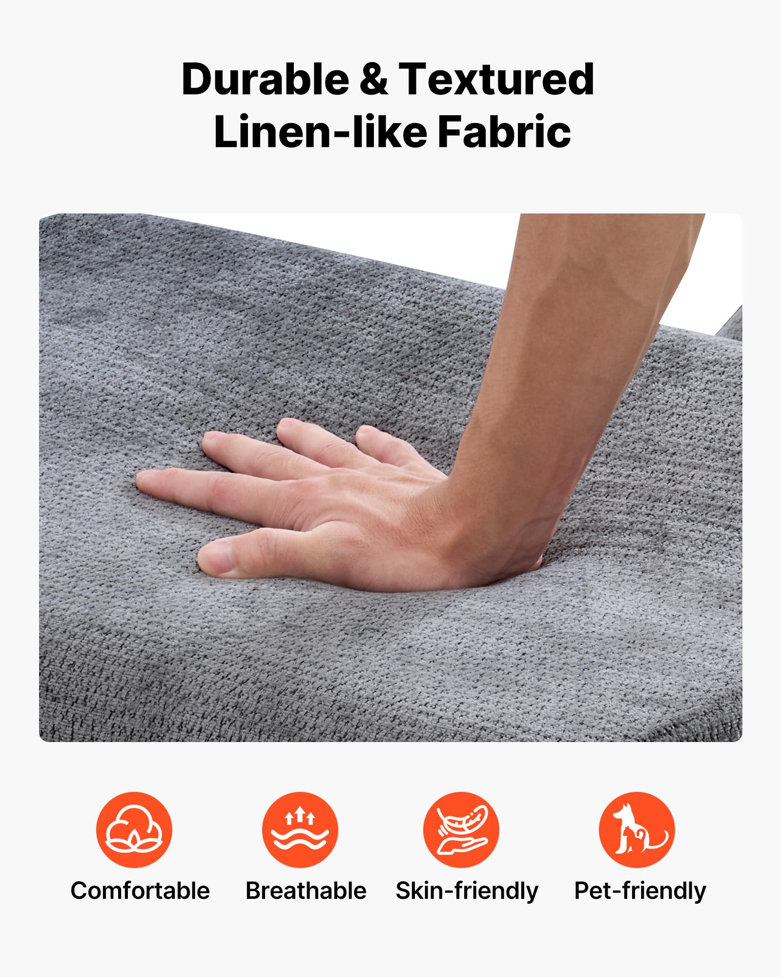 VEVOR Chaiselongue Relaxliege für Yoga & Massage, Moderne Gebogene Schaumstoff-Loungesessel, ergonomischer Liegesessel für Dehnung Entspannung Bewegung, verwendet im Wohnzimmer Schlafzimmer Balkon