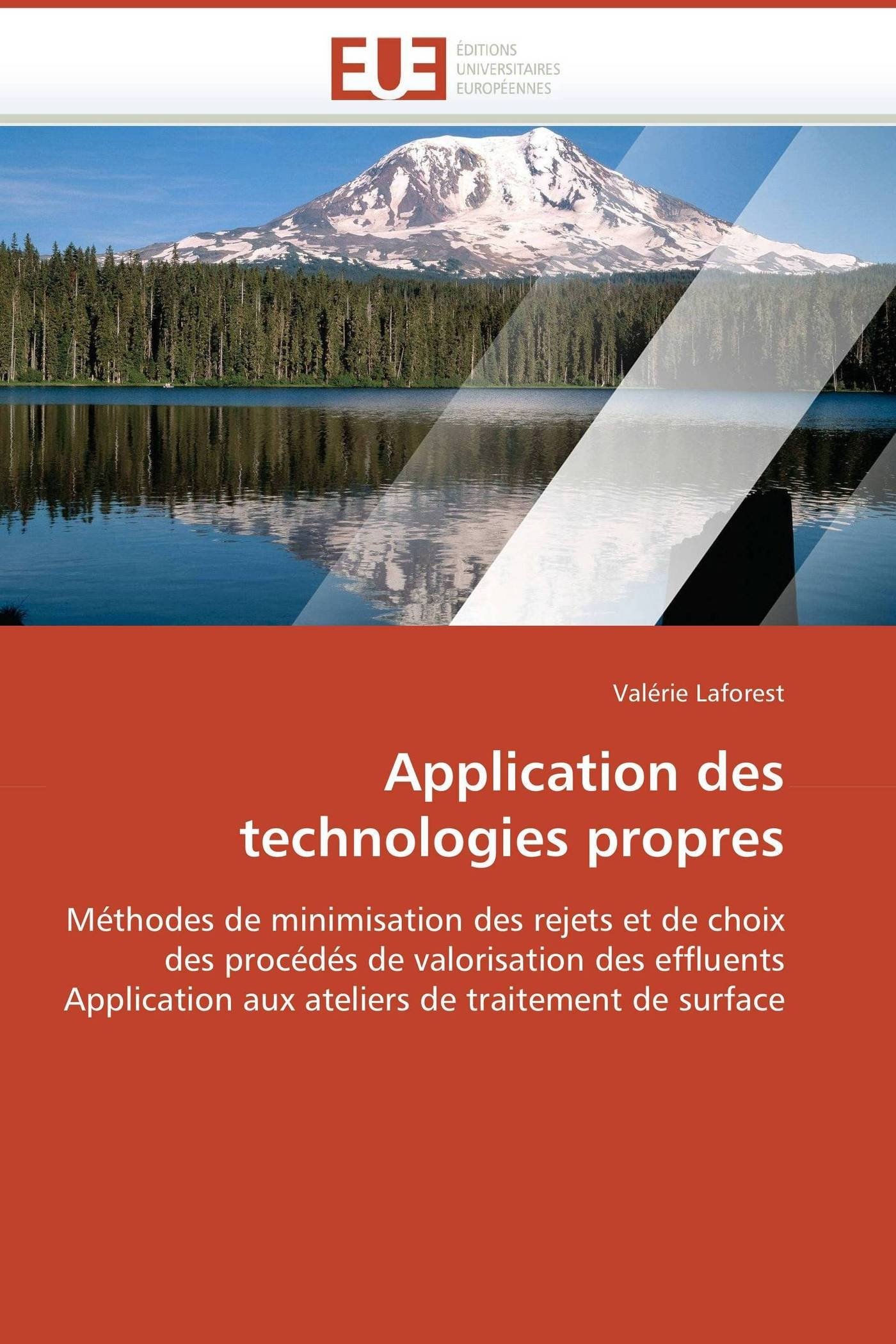 Application des technologies propres: Méthodes de minimisation des rejets et de choix des procédés de valorisation des effluents Application aux ateliers de traitement de surface (Omn.Univ.Europ.)