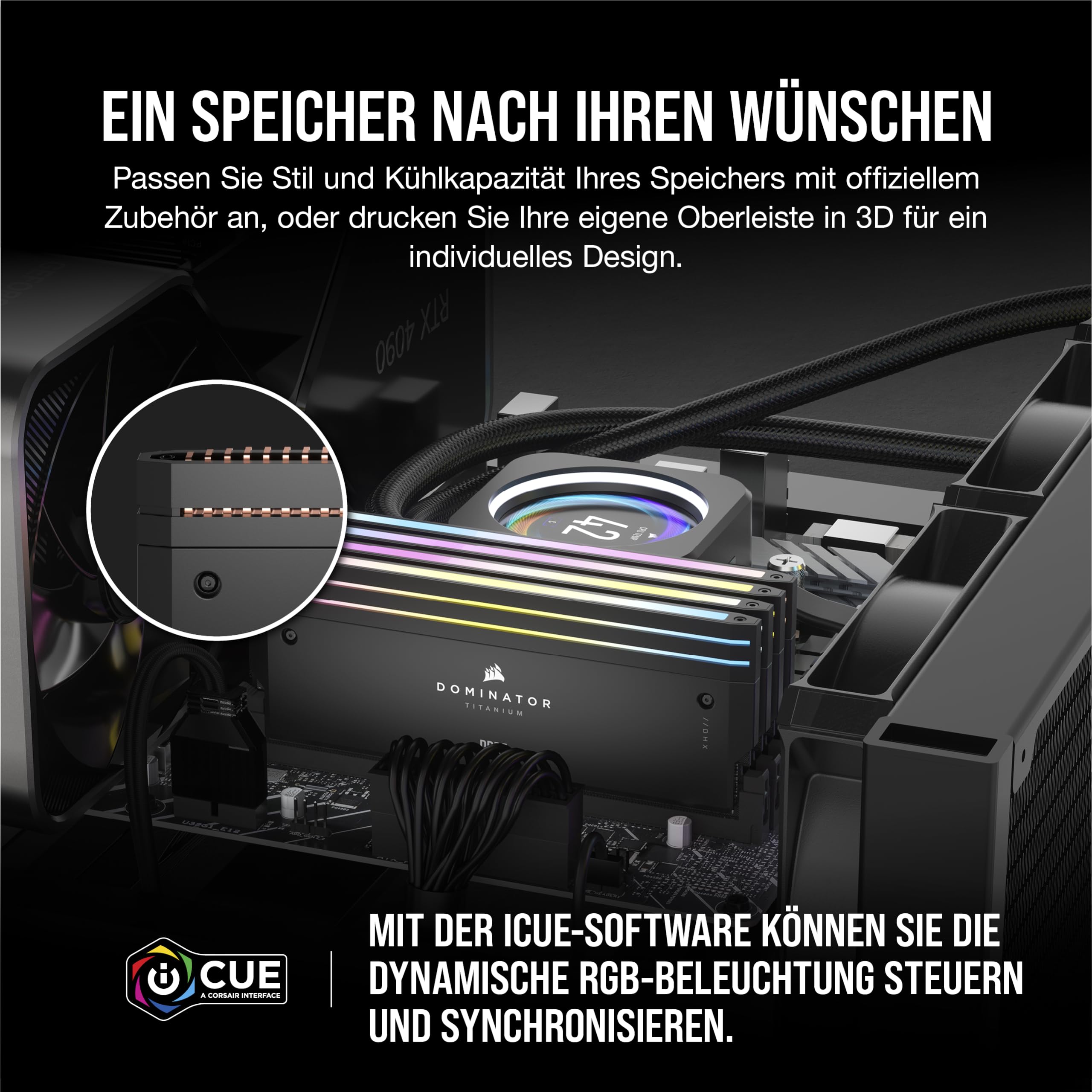 CORSAIR Dominator Titanium RGB DDR5 RAM 96GB DDR5 6400MHz CL32