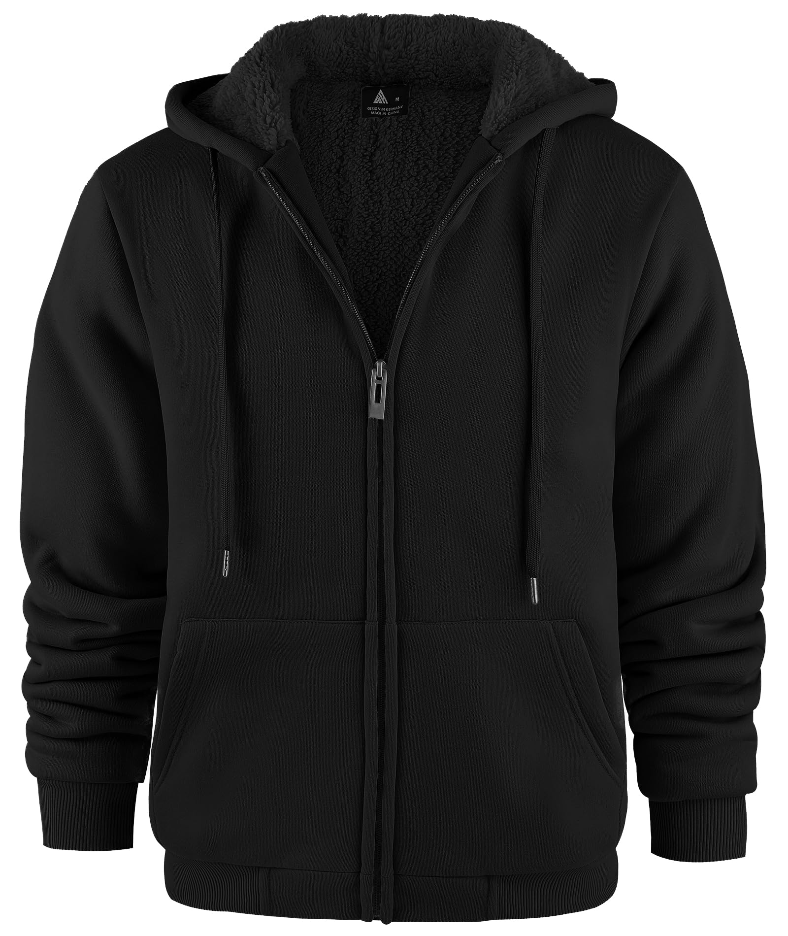 JACKETOWN Felpa con Cappuccio da Uomo Thickened Hoodie Giacca Invernale in Pile Calda