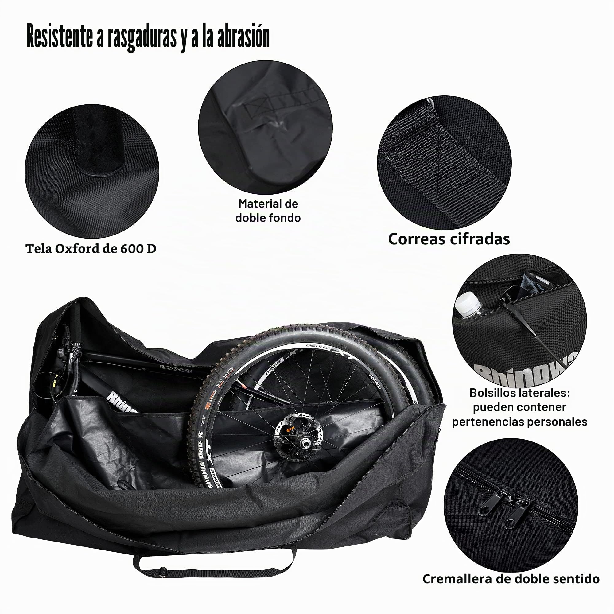 UBORSE Bolsa de Transporte para Bicicleta, Impermeable, Plegable, Engrosamiento para Bicicleta Plegable de 26 Pulgadas, Bicicleta de Carretera, 700 C, Bolsa de Viaje, Funda Protectora con Bolsa de