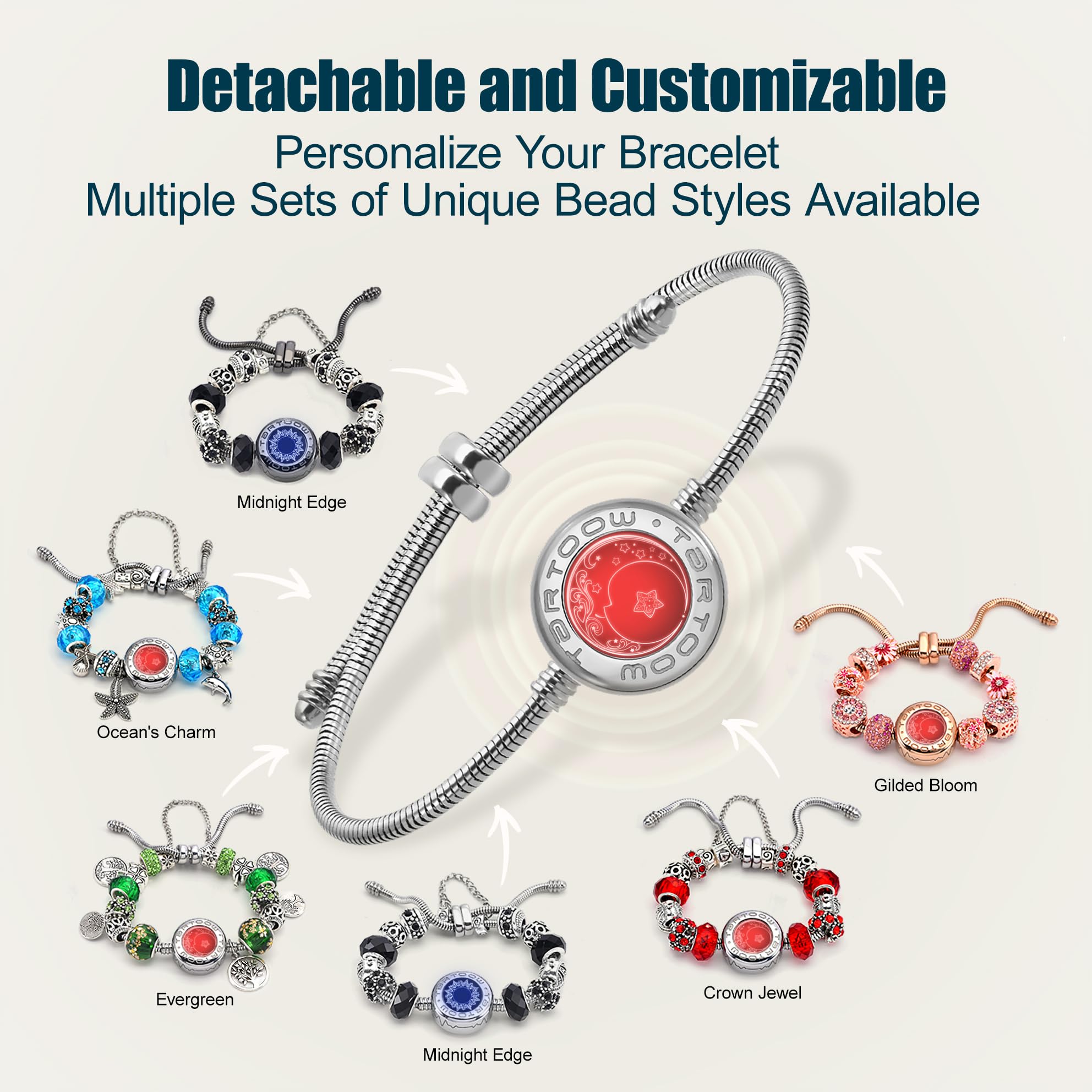 Pulseras de Vibración de Toque a Larga Distancia Regalos para Relaciones a Larga Distancia para Novia y Novio Pulseras de Amor para Parejas Bluetooth S001