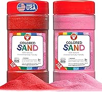 Vista 27 de Hygloss Products - Arena de juego de colores - Balde de arena de arte para manualidades de colores surtidos, naranja, 1 libra