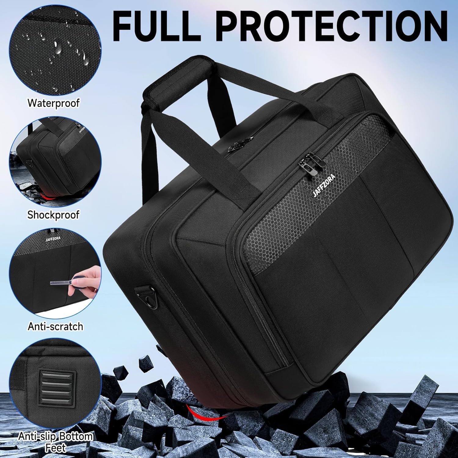 Tragetasche für PS5 PRO/PS5/PS5 Slim, Reise-Schutztasche passend für PlayStation 5 Konsole, Controller, Spiele-Discs und Gaming-Zubehör, Schwarz, Taschen-Organizer