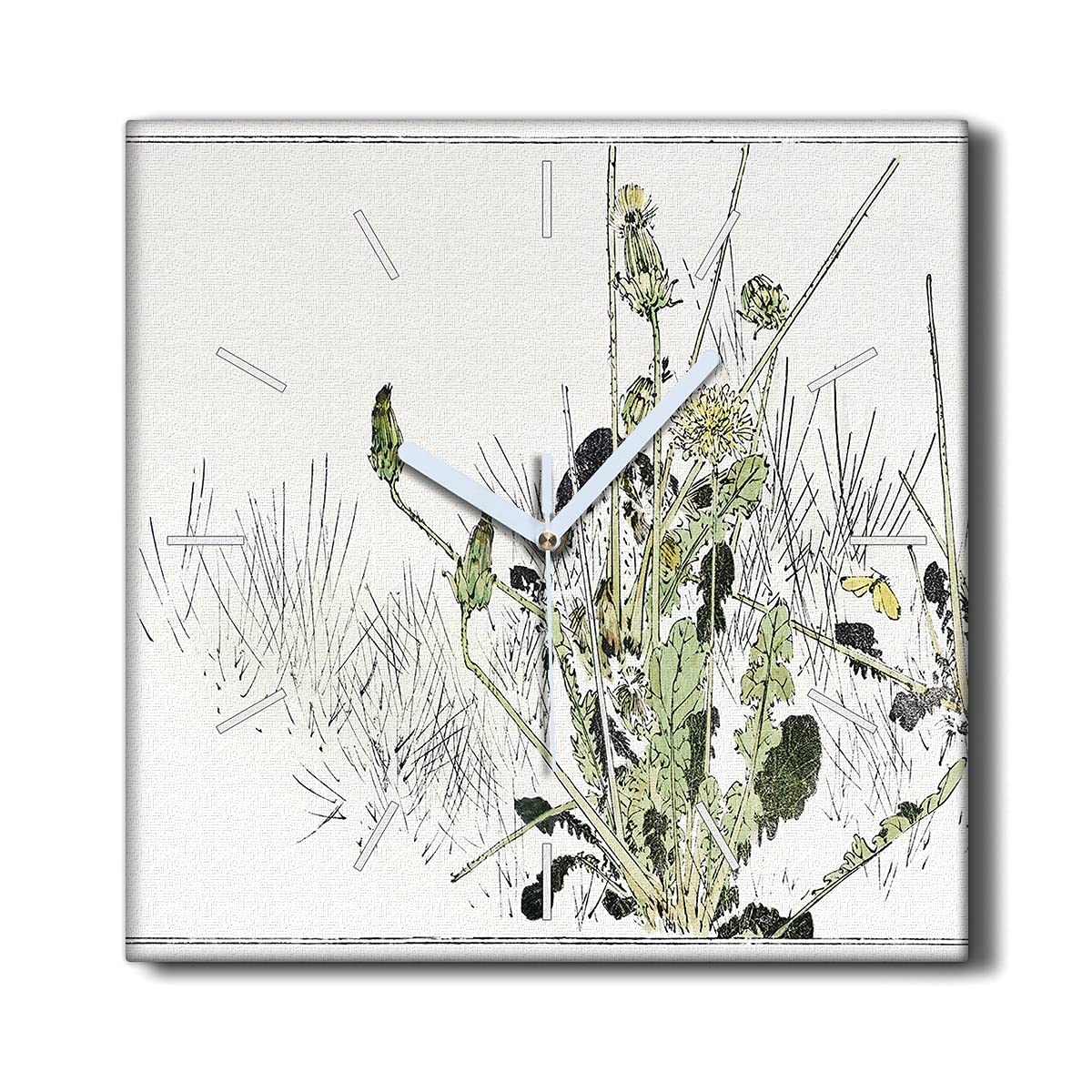 Horloge sur Toile anti tic-tac 30x30cm pour retrouver le calme dans le salon
