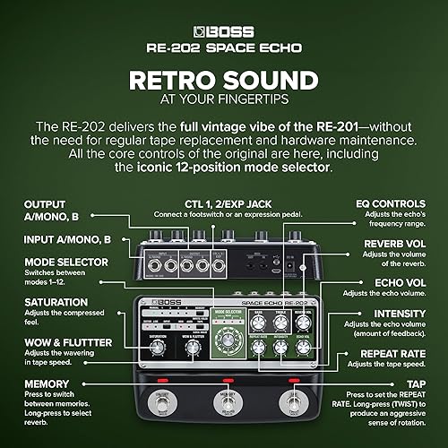 Miniatura 4 de Boss Pedal de retardo digital Space Echo RE-202