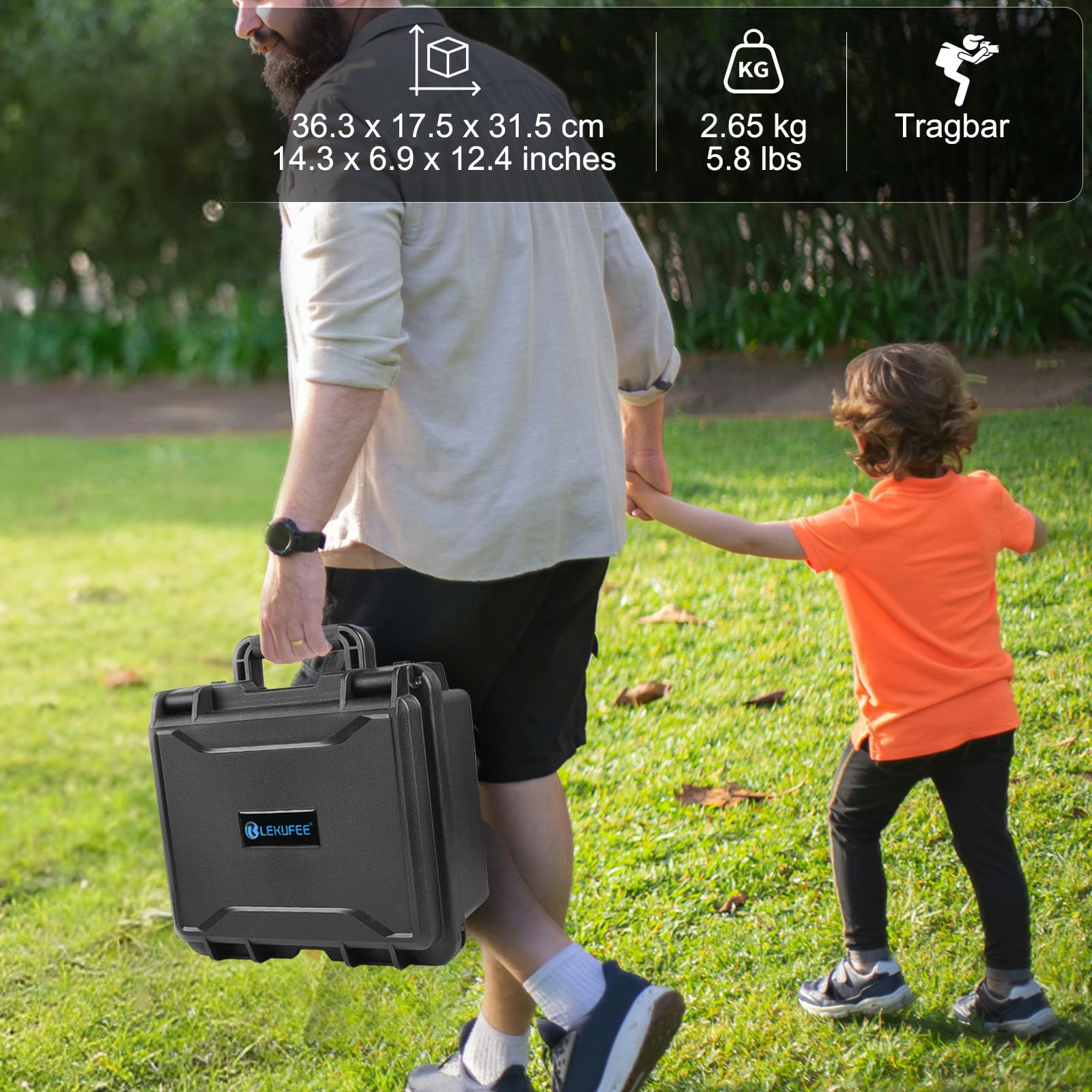 LEKUFEE wasserdichte Koffer für DJI Neo 1 Motion Fly More Combo,DJI Goggles N3/3/2/Goggles Integra,RC 2/N3/N2, RC Motion 3/2 und Zubehör (Nur Koffer)