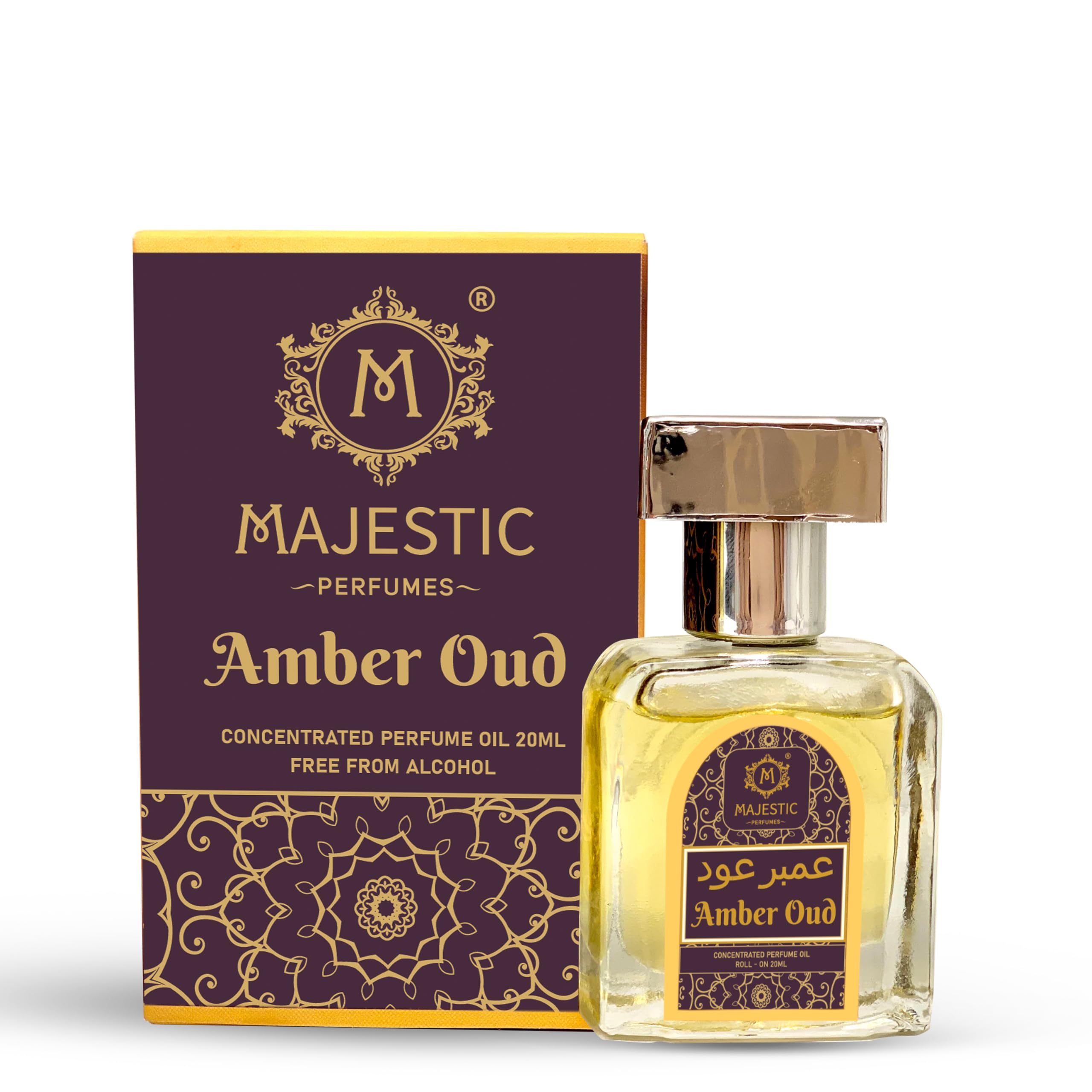 Majestic Perfumes - Amber Oud 20ml Attar | Sweet, Smoky, Woody