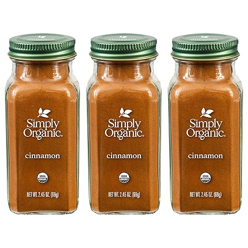Simply Organic Canela molida certificada orgánica  245 onzas  Paquete de 3  Cinnamomum loureirii Nees
