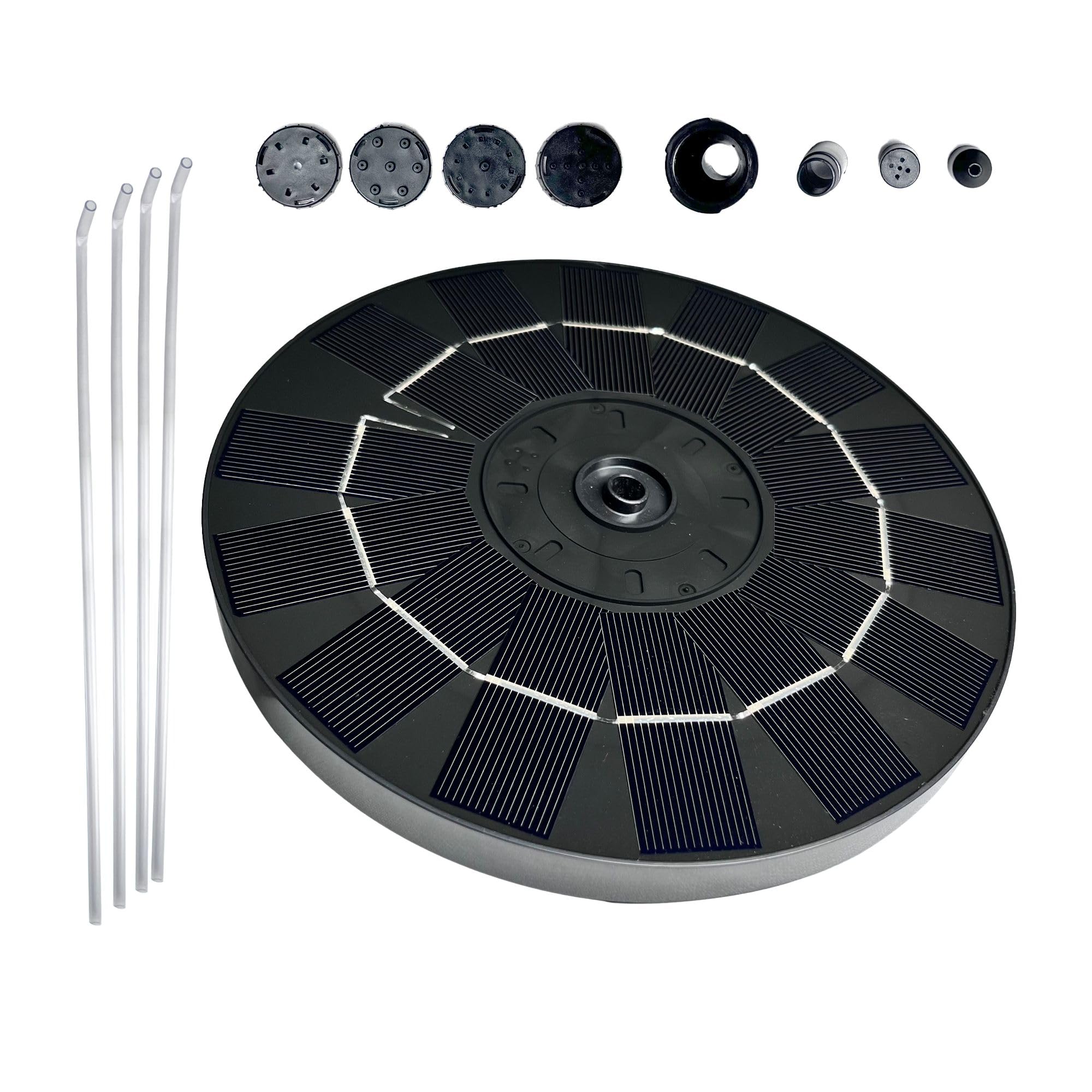 Homehop Acrylonitrile Butadiene Styrene Solar Powered Water Fountain with 8 Nozzles Decorative Float