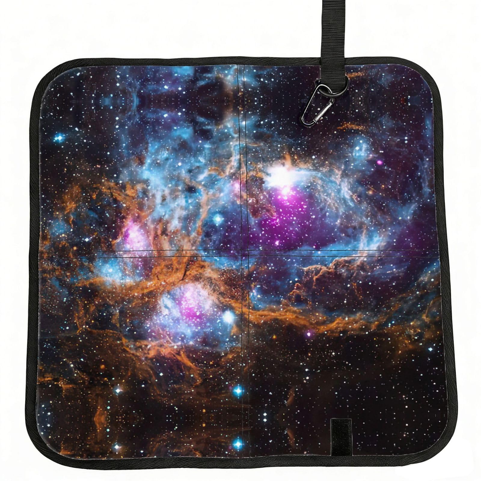 OKFSTY Universe Galaxy Space Print Fold Away Seat Cushion Portable Outdoor Pad Polyester Bleacher Bench Mat Travel Picnic Pad