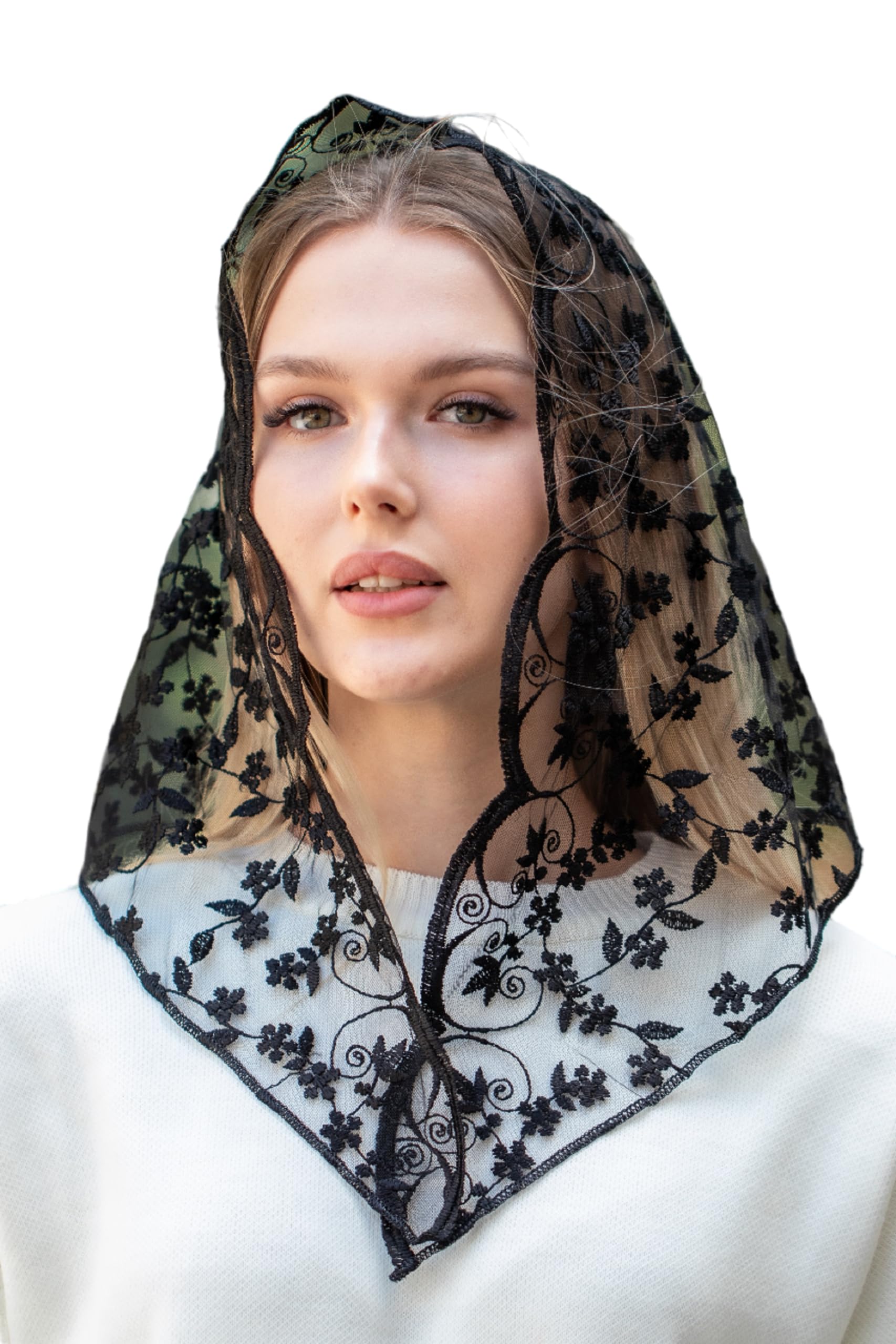 Maria VeilsCatholic Mantilla Mass Infinity Veil Church Lace Veil Spanish Chapel Mass Head Covering Veil Short
