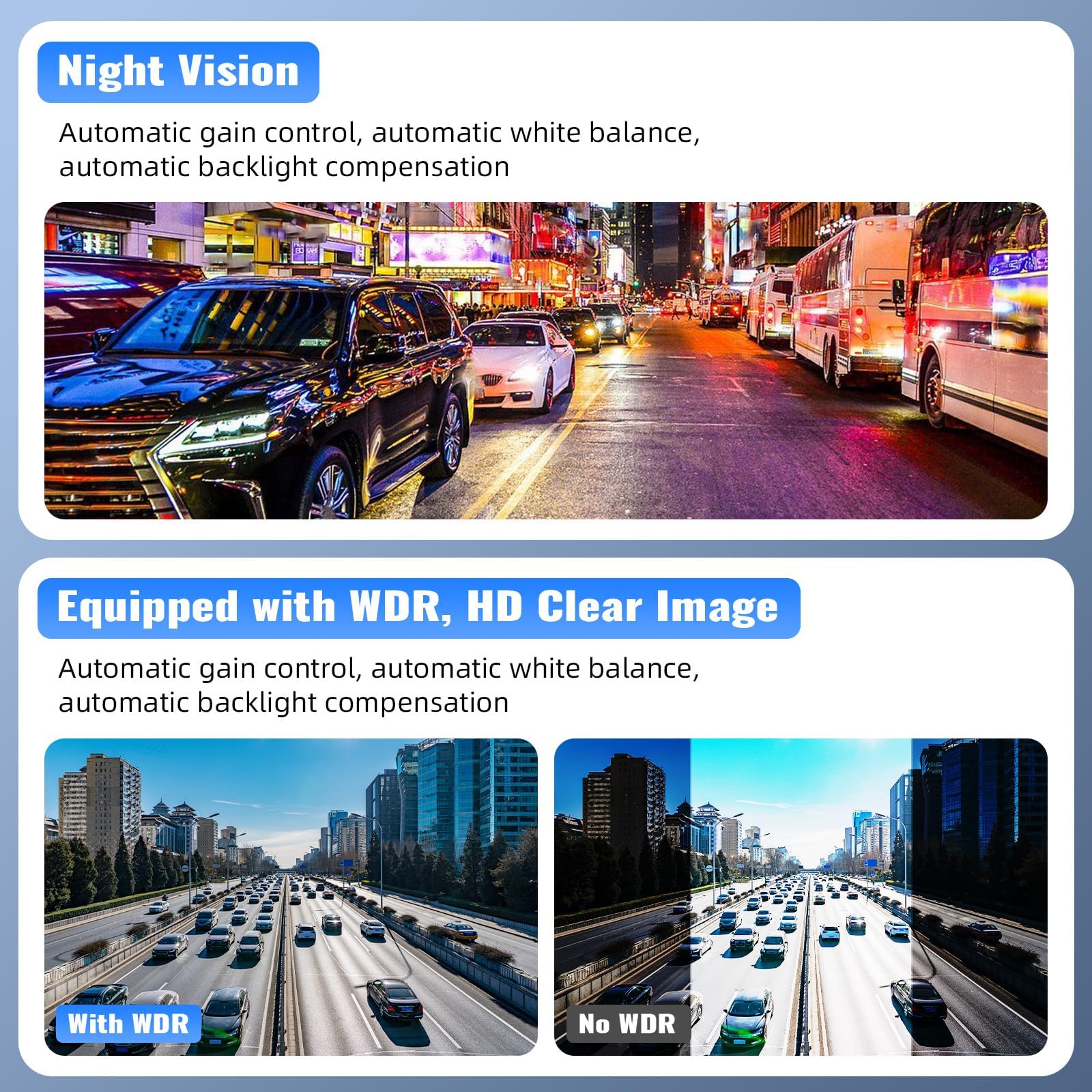 CAMECHO Rétroviseur Dash Cam 11.26" avec Apple CarPlay Android Auto et caméra de recul sans Fil, Smart Screen Mirror pour Voitures Et amions avec Vision Nocturne Carte 64G