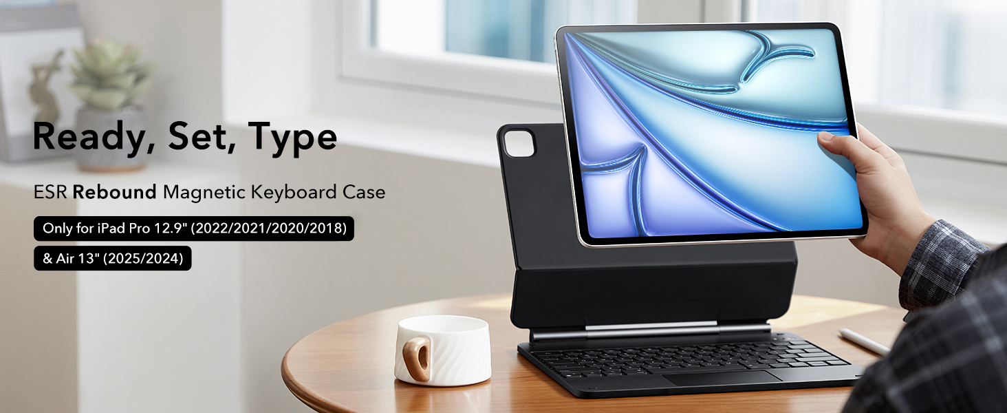 Keyboard case with floating stand for iPad Air 13