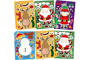 Christmas Make-a-Face Stickers 32 Sheets
