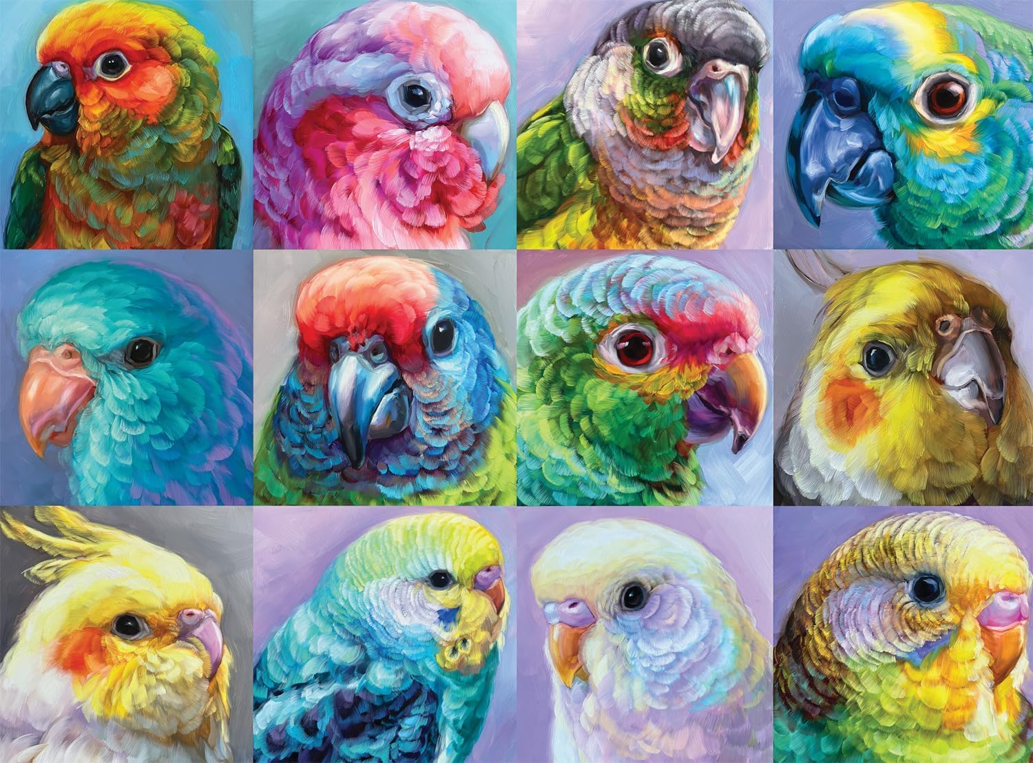Buffalo Games - Holly Storlie - Parrot Perfection - 1000 Piece Jigsaw Puzzle for Adults -Challenging Puzzle Perfect for Game Nights - Finished Size is 26.75 x 19.75