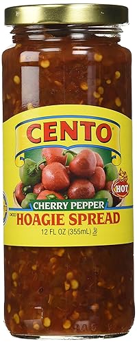 Cento Pimienta picante de cereza picante en cubitos (Hot) Hoagie unt, 12 onzas líquidas (paquete de 2)