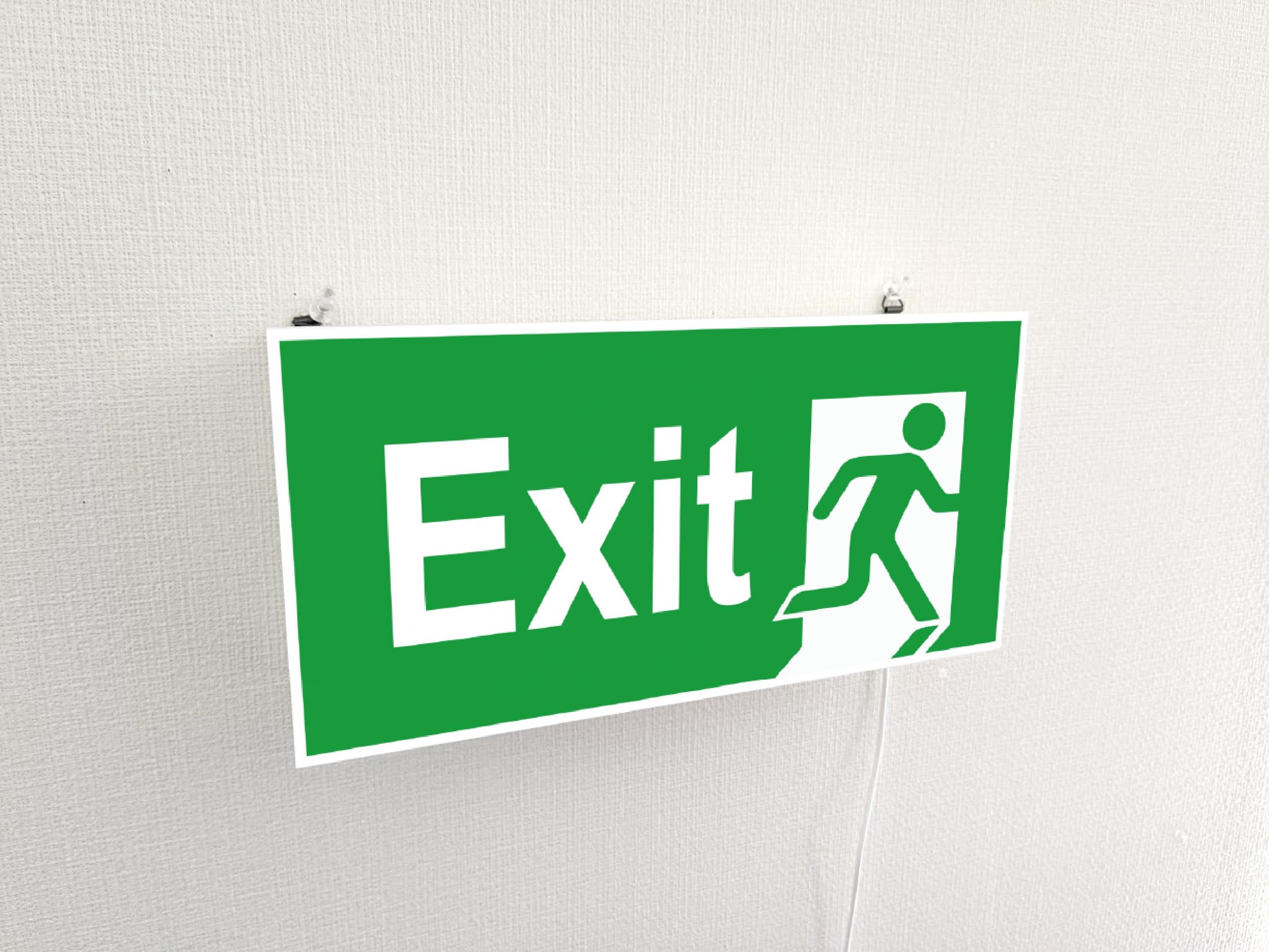 Amazon | 【Lサイズ 壁掛け】EXIT 非常口 出口 避難灯