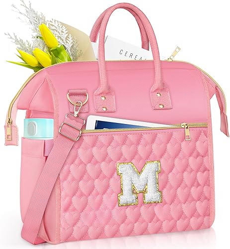 QLOVEA Regalos para mujer - Lonchera grande aislada, regalos personalizados para mamá, lonchera reutilizable con múltiples bolsillos y correa