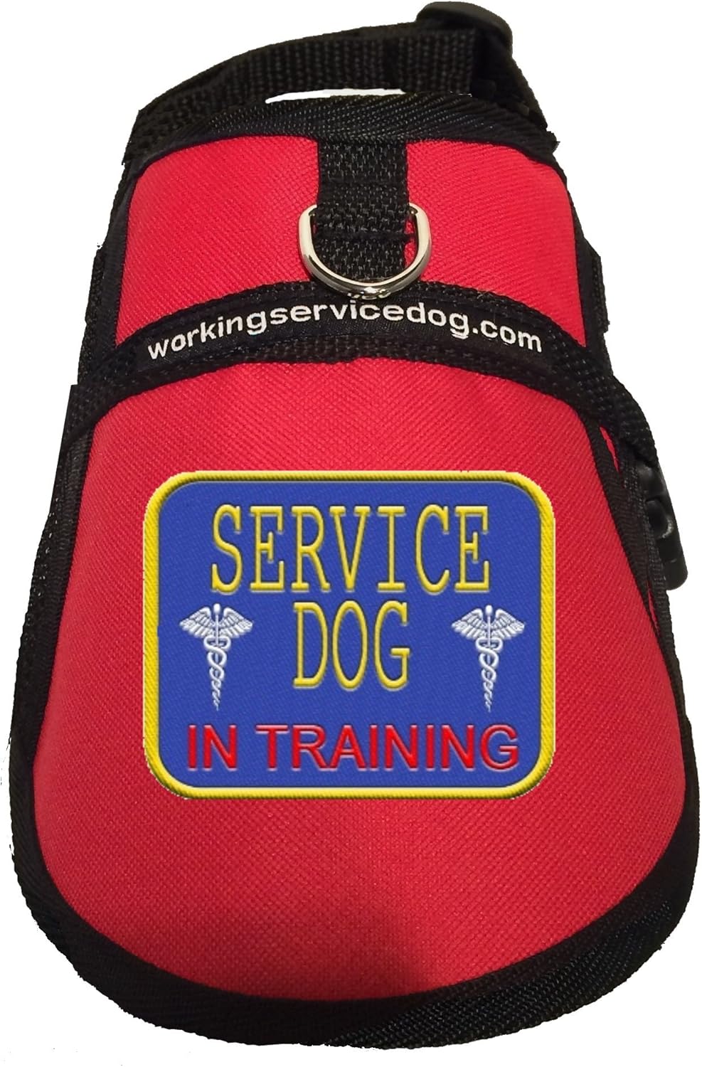 Service Dog in Training Vest - in Training Harness - Includes 5 Federal Law Cards (9-13" Girth, RED)