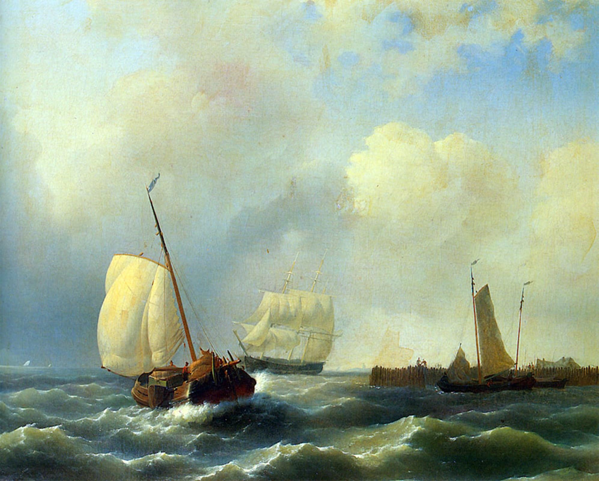 ARTXLXXBN Famous Art Print Poster Vintage Wall Art Skirting the on a Breezy Day by Abraham Hulk Snr Canvas Art Poster for Home Decor 60x90cm