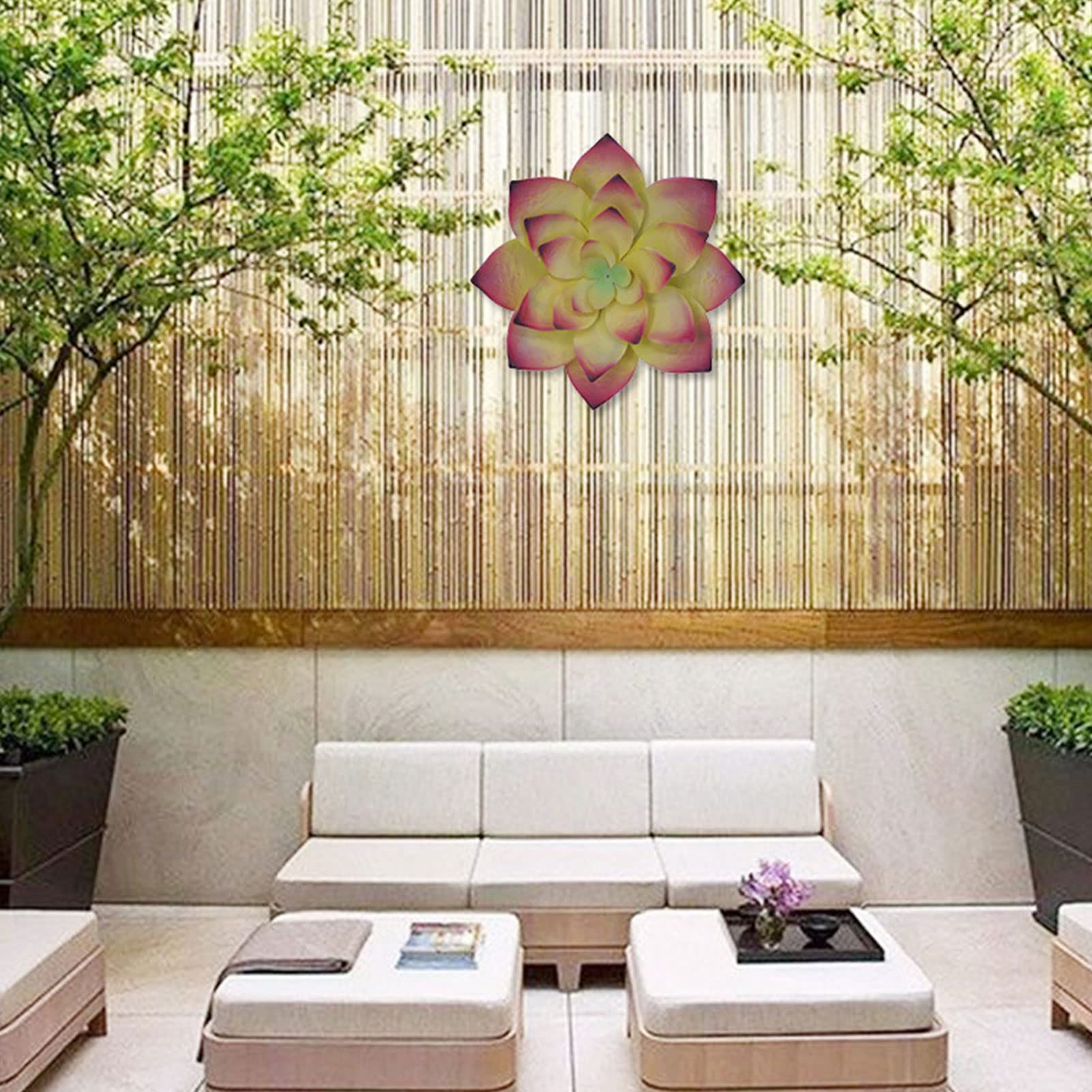 Arte della Parete del Fiore del Metallo di Alta qualità, Decorazioni Appeso a Parete Floreale, Decorazioni della Parete della Fattoria delle sculture, for Il Giardino Esterno del Giardino