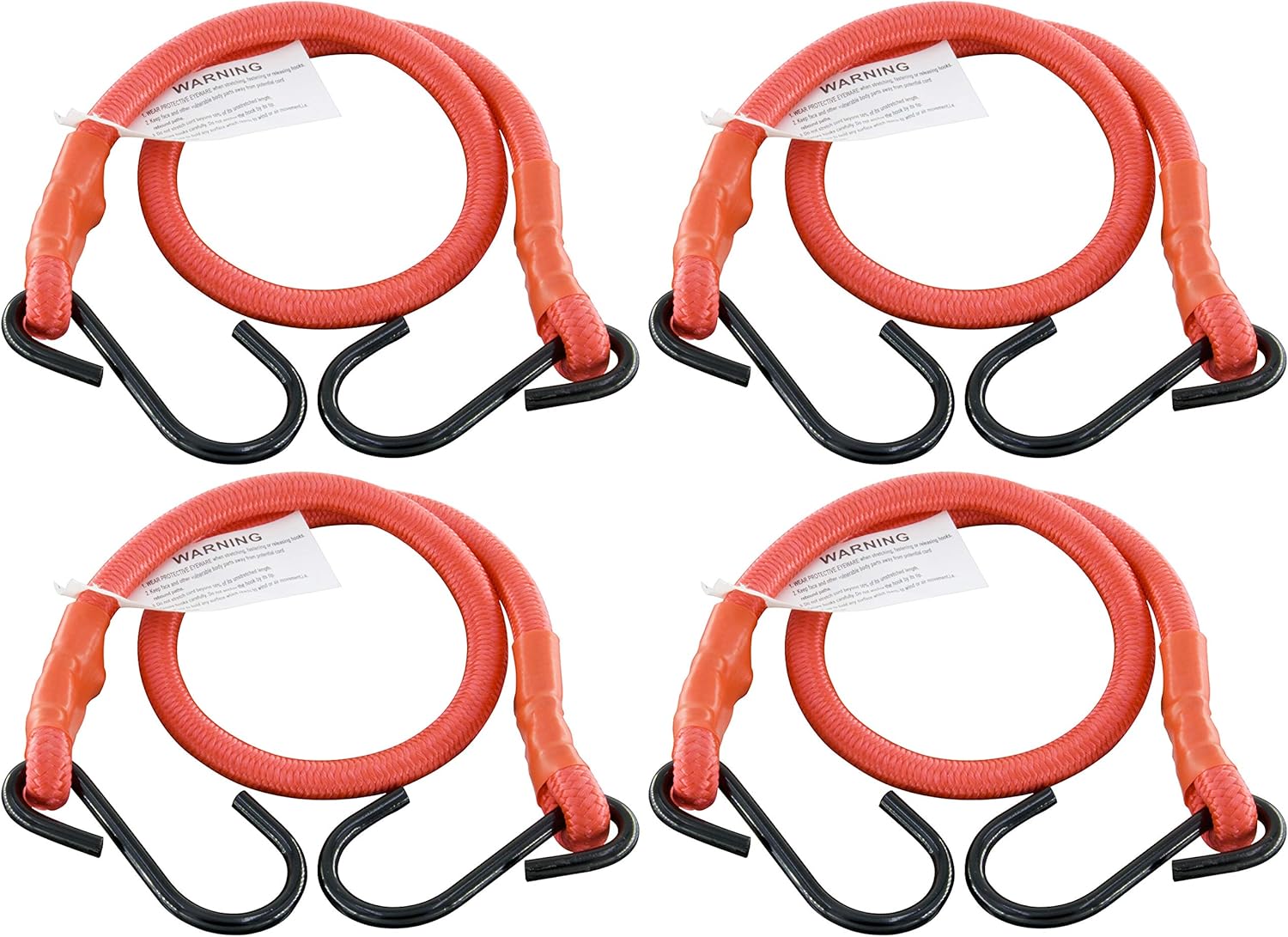 HELIDA Bungee Cords with Hooks, 3/8 Inch Thick Round Bungee Cord Heavy